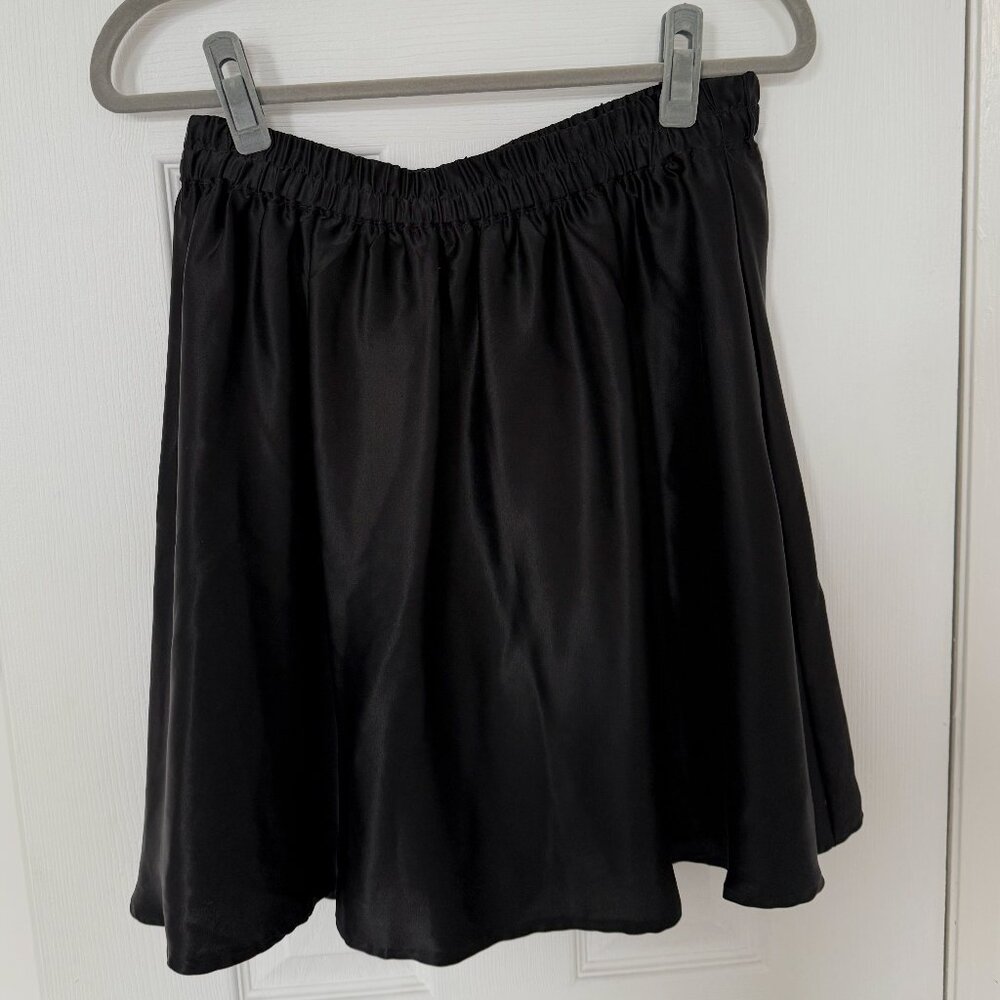 Black A-Line Mini Skirt